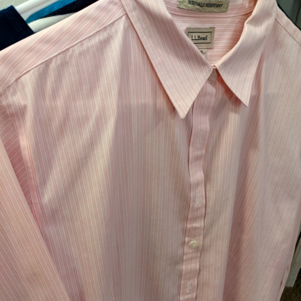 Women's Wrinkle-Free Classic Oxford Shirt Three-Quarter Sleeve